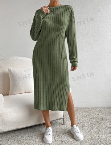 Rochie midi Shein, verde