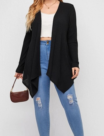 Cardigan Shein Curve+, negru