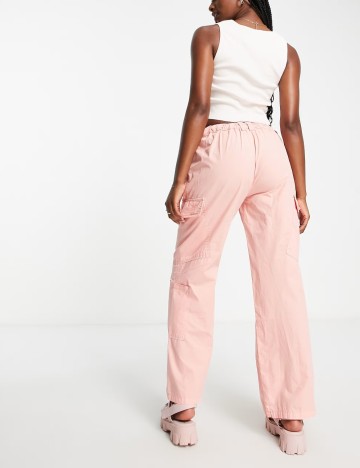 Pantaloni cargo ASOS, roz