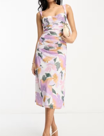 Rochie midi ASOS, mix culori