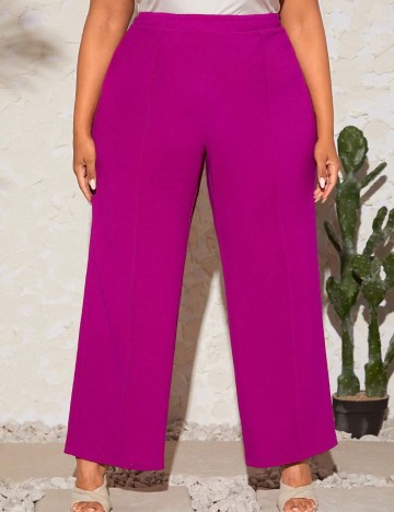 Pantaloni Shein Curve+, magenta