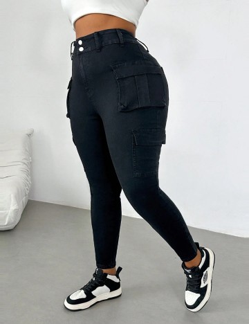 Jeans Shein Curve+, negru