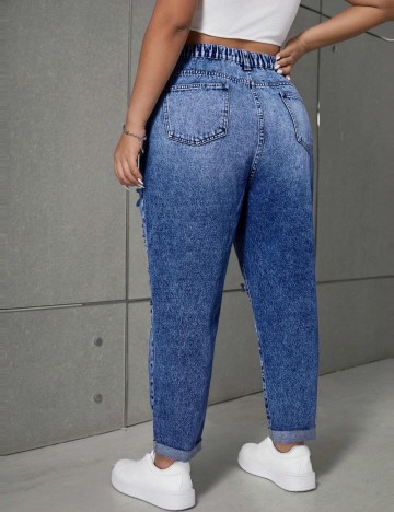 Jeans Shein Curve+, albastru