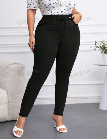 Jeans Shein Curve+, negru