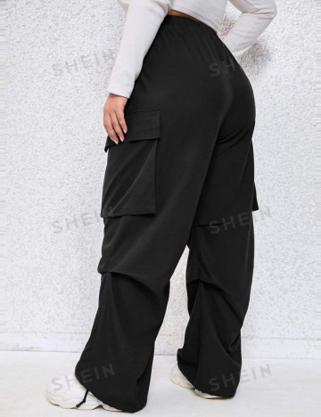 Pantaloni Shein Curve+, negru