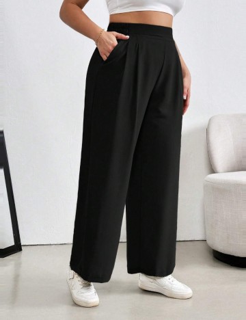 Pantaloni Shein Curve+, negru