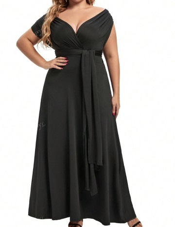 Rochie maxi Shein Curve+, negru