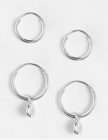 Set cercei Bloom & Bay, argintiu