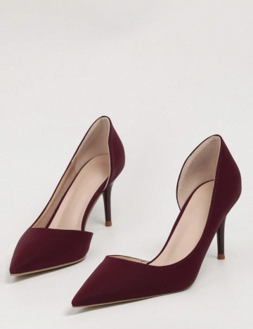 Pantofi cu toc Shein, vișiniu