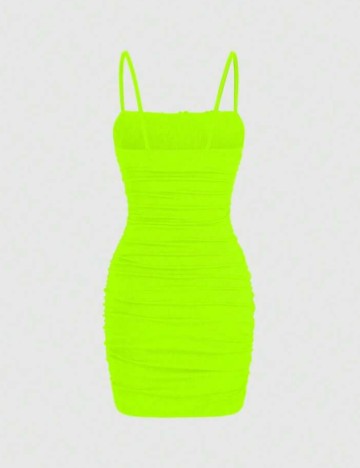 Rochie mini Shein, verde neon