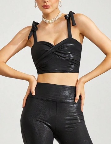 Top GLOWMODE by Shein, negru