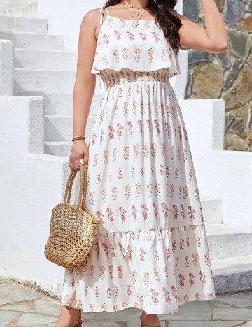 Rochie maxi Shein Curve+, mix culori