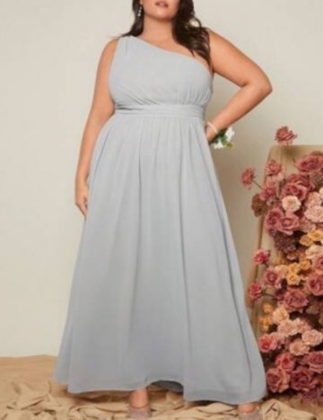 Rochie maxi Shein Curve+, gri