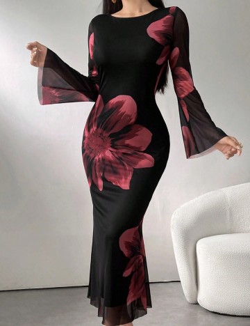 Rochie midi Shein, mix culori