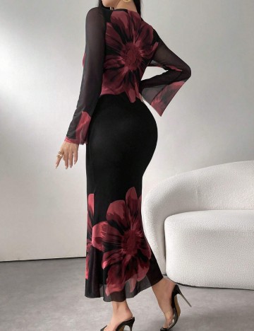 Rochie midi Shein, mix culori