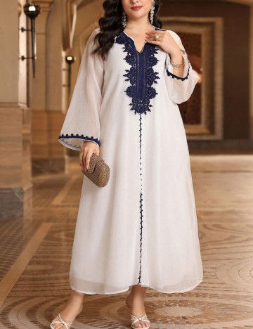 Rochie midi Shein Curve+, alb