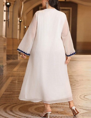 Rochie midi Shein Curve+, alb