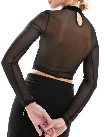 Top Bershka, negru