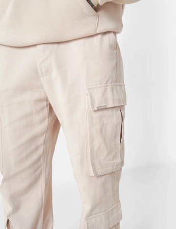 Pantaloni cargo Sixth June, crem