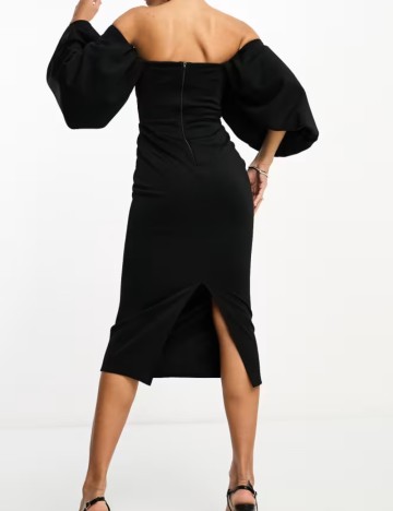 Rochie midi ASOS, negru