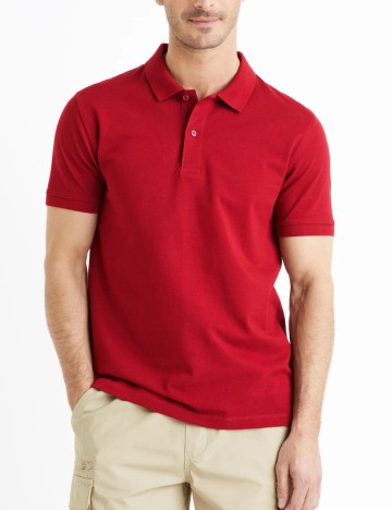 Tricou polo Celio, vișiniu