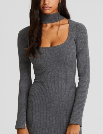 Rochie midi Bershka, gri