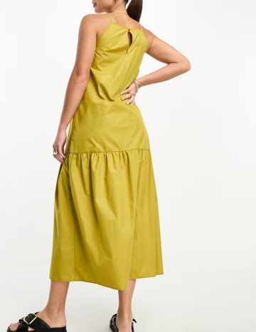 Rochie midi Lola May, galben mustar
