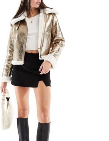 Geaca Stradivarius, auriu