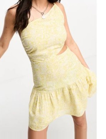 Rochie midi Stradivarius, galben