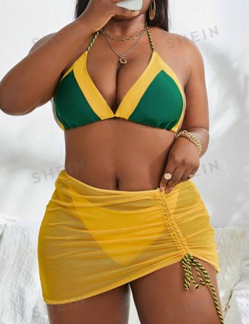 Set costum de baie Shein Curve+, mix culori