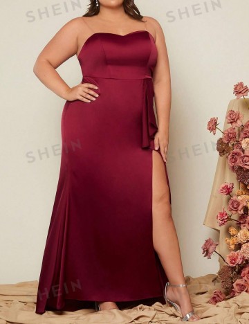 Rochie de ocazie Shein Curve+, vișiniu