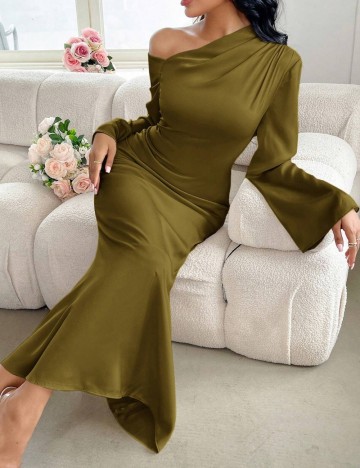 Rochie maxi Shein, kaki