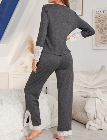 Compleu pijamale Shein, gri