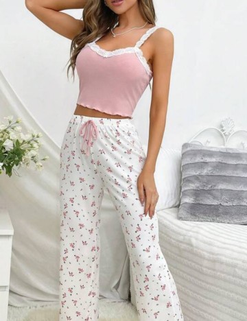 Maiou de pijama Shein, roz