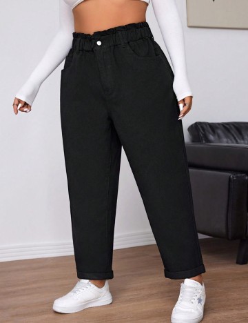 Jeans Shein Curve+, negru