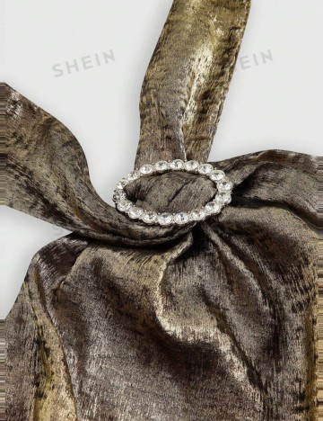 Salopetă scurtă Shein Romwe, auriu