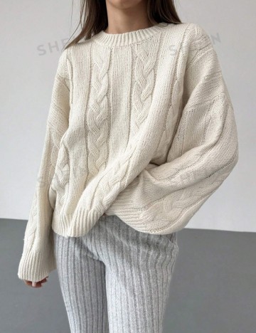 Pulover Shein, crem