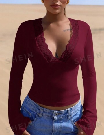 Bluză Shein, vișiniu