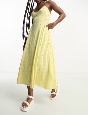 Rochie midi ASOS, galben