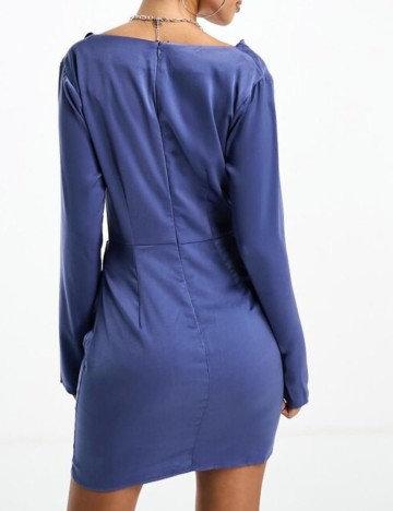 Rochie mini Parallel Lines, albastru