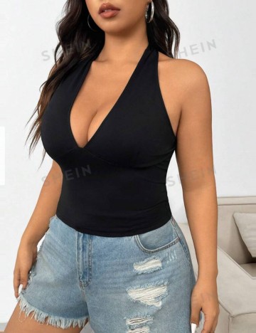 Top Shein Curve+, negru