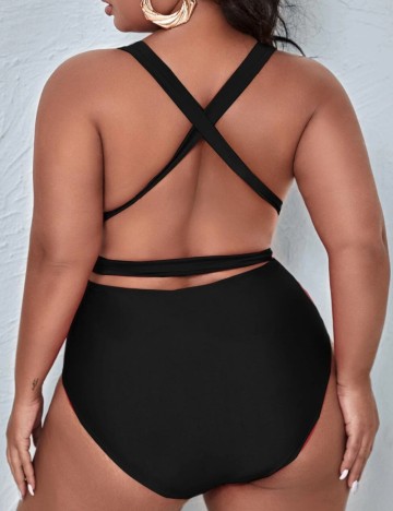 Costum de baie întreg Shein Curve+, negru