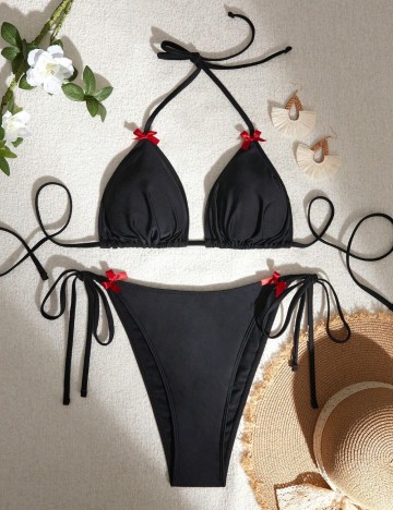 Costum de baie Shein Curve+, negru