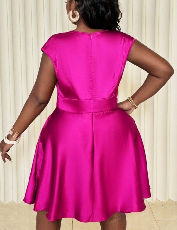 Rochie mini Shein Curve+, roz