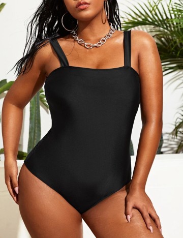 Costum de baie întreg Shein Curve+, negru