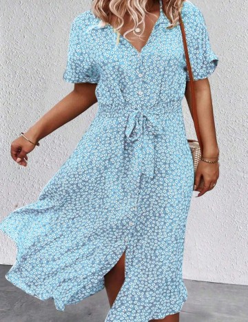 Rochie midi Shein Curve+, albastru