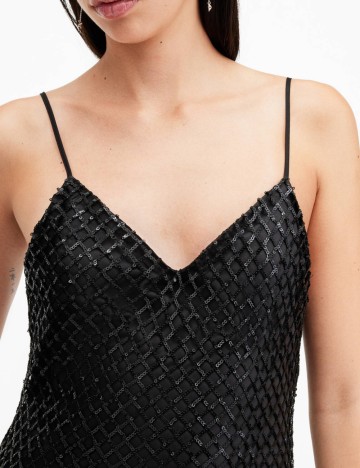Rochie midi Allsaints, negru