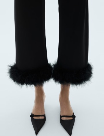 Pantaloni Mango, negru