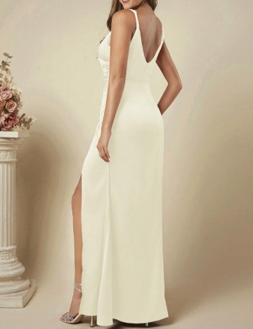 Rochie maxi Shein, crem