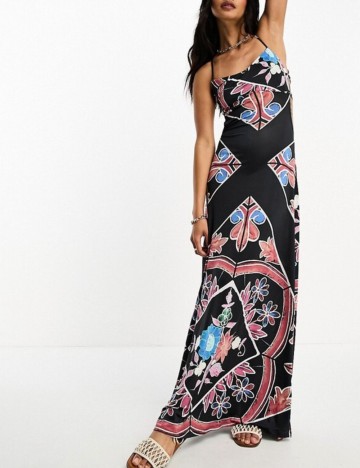 Rochie maxi Topshop, mix culori
